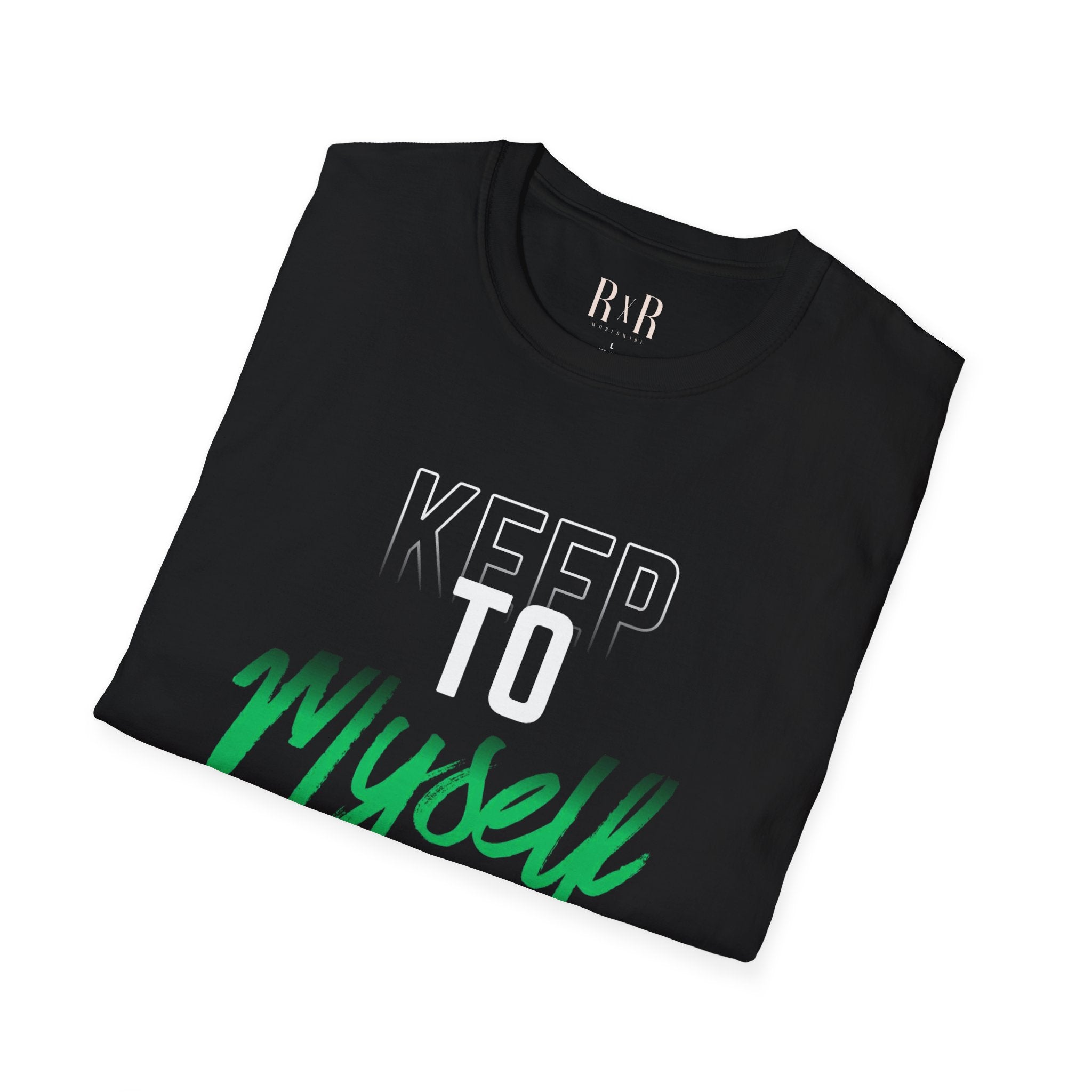 Keep to Myself T-Shirt — Introvert Graphic Tee (’Keep to Myself’ Green Script)