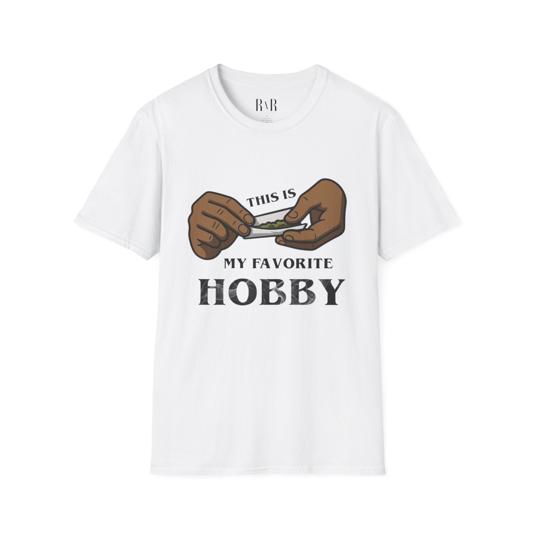 T-Shirt — "This Is My Favorite Hobby" R x R Worldwide Rolling Hands Graphic Tee