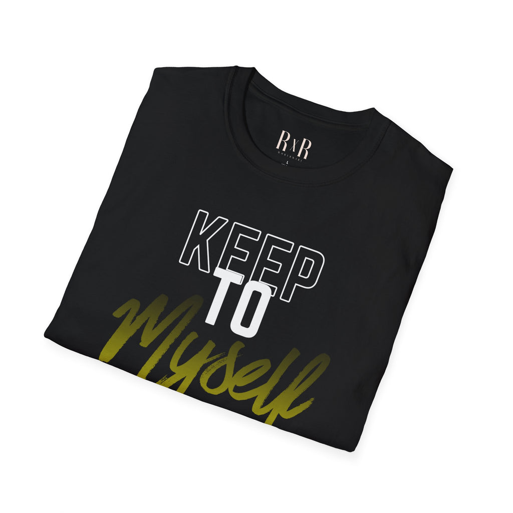 Keep to Myself T-Shirt — Introvert Graphic Tee (’Keep to Myself’ Yellow Script)