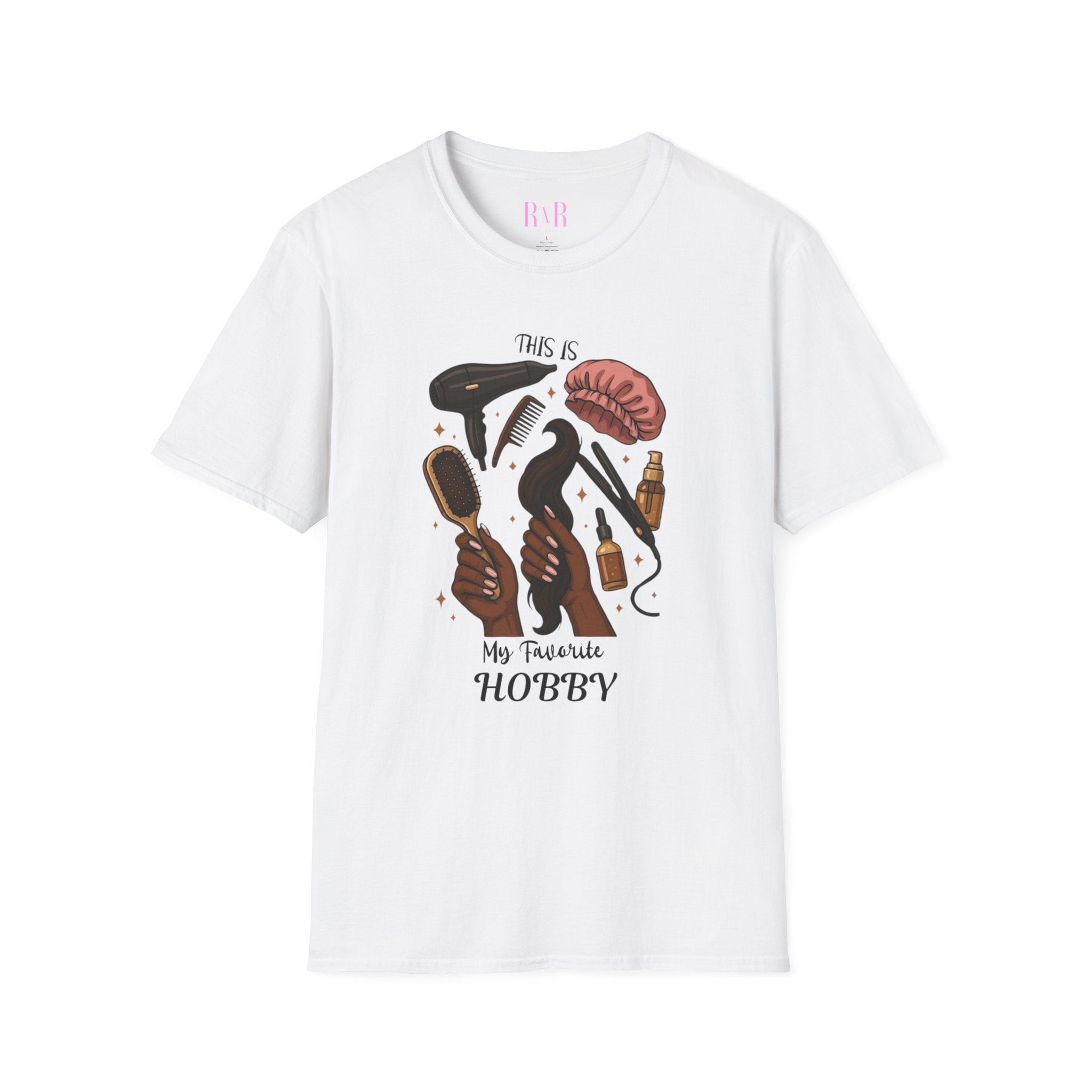 Stylist Tools T-Shirt — "This Is My Favorite Hobby" Hairstylist  R x R Worldwide Tee