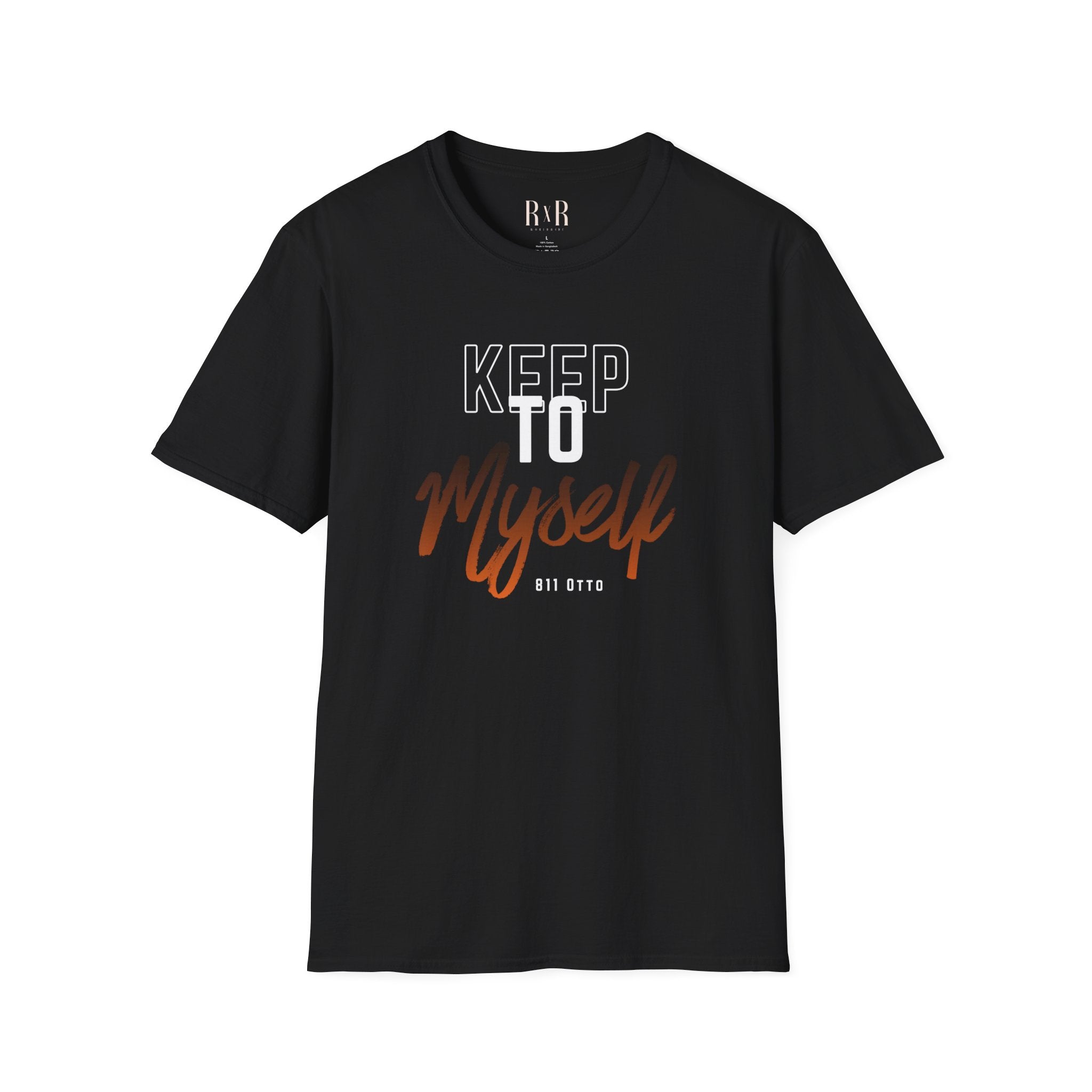 Keep to Myself T-Shirt — Introvert Graphic Tee (’Keep to Myself’ Orange Script)