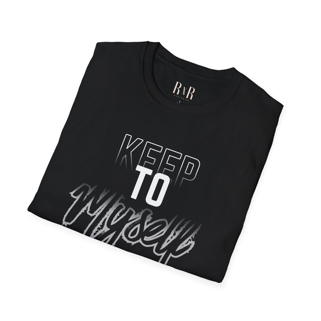 Keep to Myself T-Shirt — Introvert Graphic Tee (’Keep to Myself’ Black Script)