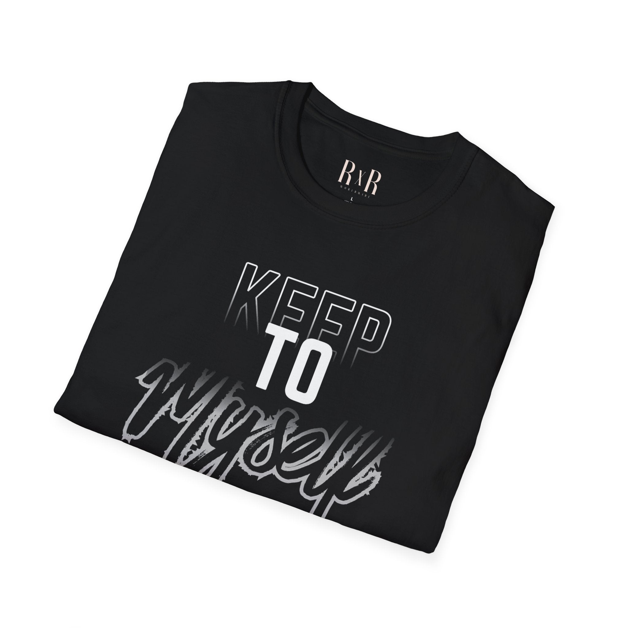 Keep to Myself T-Shirt — Introvert Graphic Tee (’Keep to Myself’ Black Script)