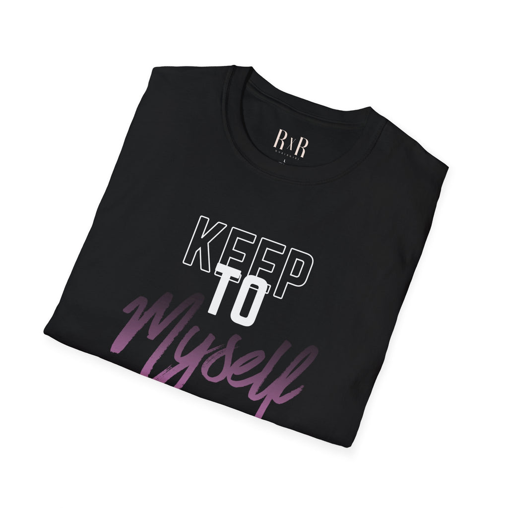 Keep to Myself T-Shirt — Introvert Graphic Tee (’Keep to Myself’ Pink Script)