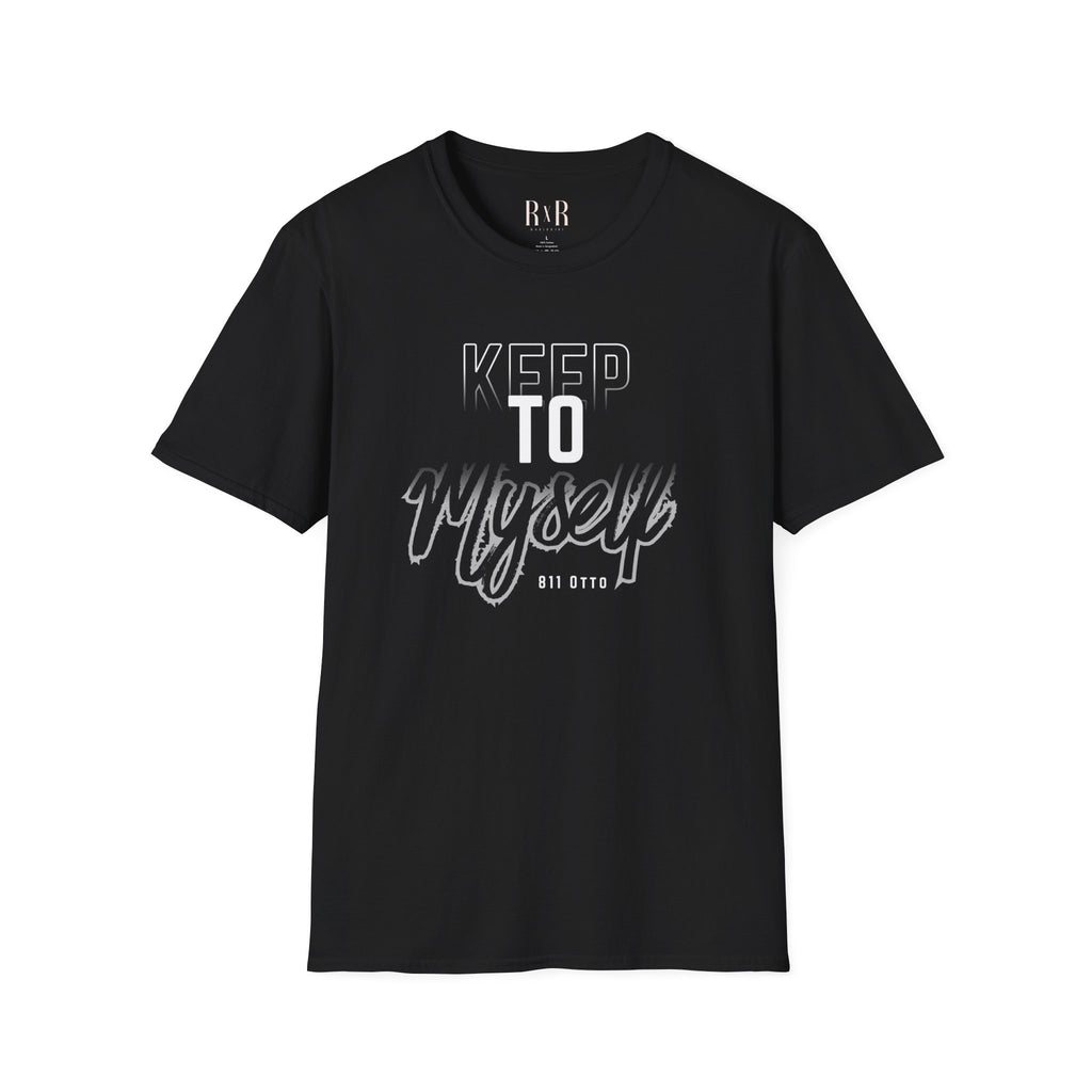 Keep to Myself T-Shirt — Introvert Graphic Tee (’Keep to Myself’ Black Script)